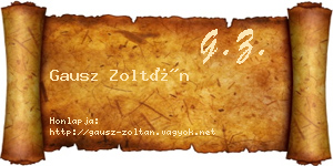 Gausz Zoltán névjegykártya