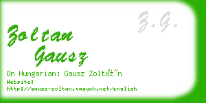 zoltan gausz business card